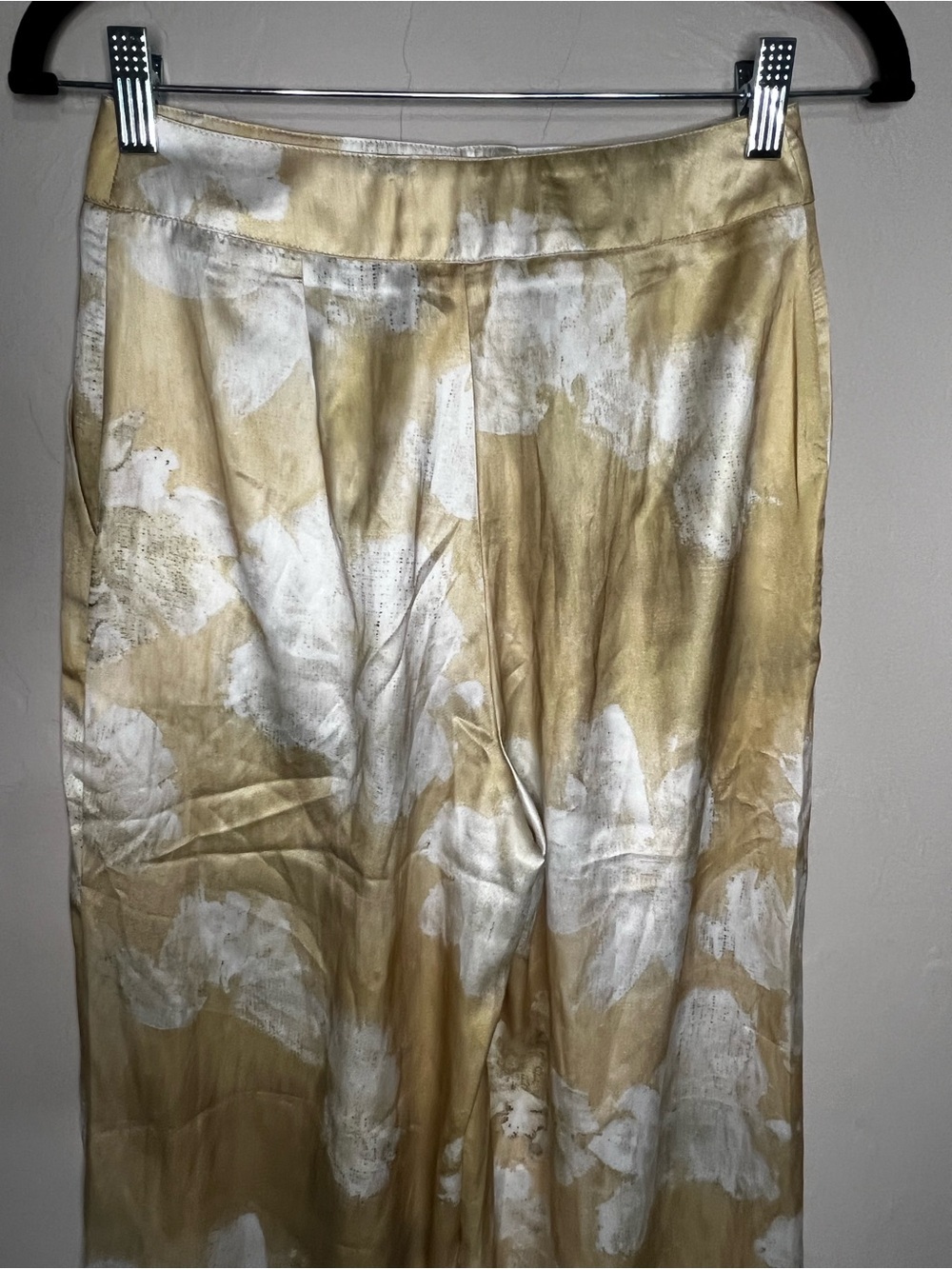 Commense NWT Semi Sheer Golden Romance Floral Print Wide Leg Palazzo Pants - Picture 8 of 12